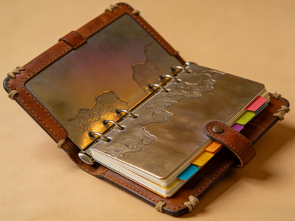 Vintage Leather Ring Binder Notebook