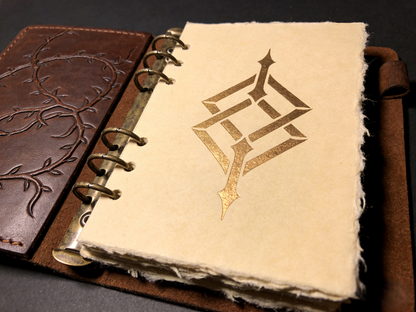 Handcrafted Vintage Leather Ring Binder Notebook – Refillable Journal with Handmade Paper